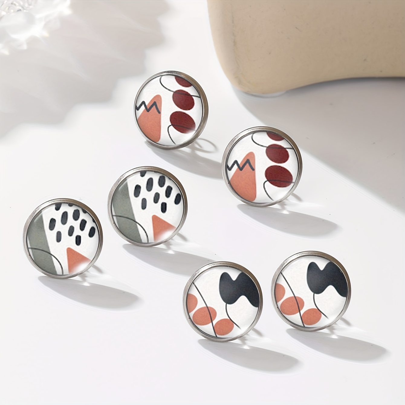 Vintage Bohemian Geometric Pattern Earrings, Stylish Gift